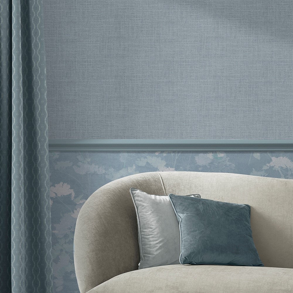 Rustic Weft Wallpaper 124098 by Graham & Brown in Breath Blue